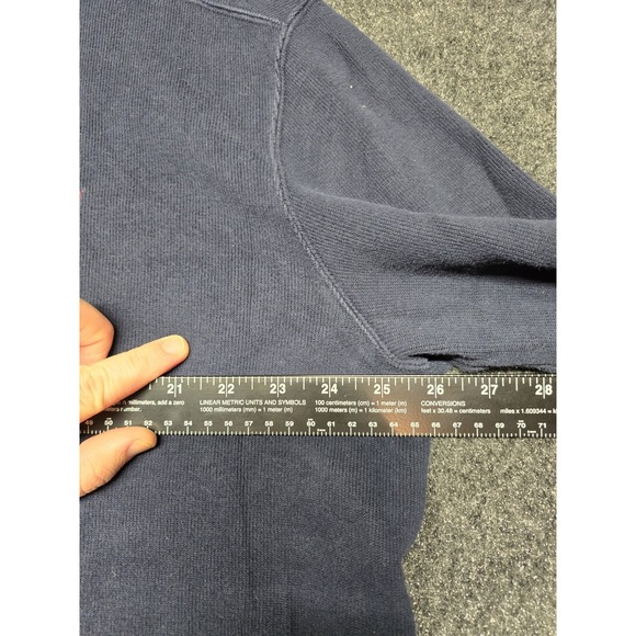 Polo Ralph Lauren Estate Rib Quarter Zip Pullover Sweater Mens XL Navy Blue‎ - Picture 3 of 6